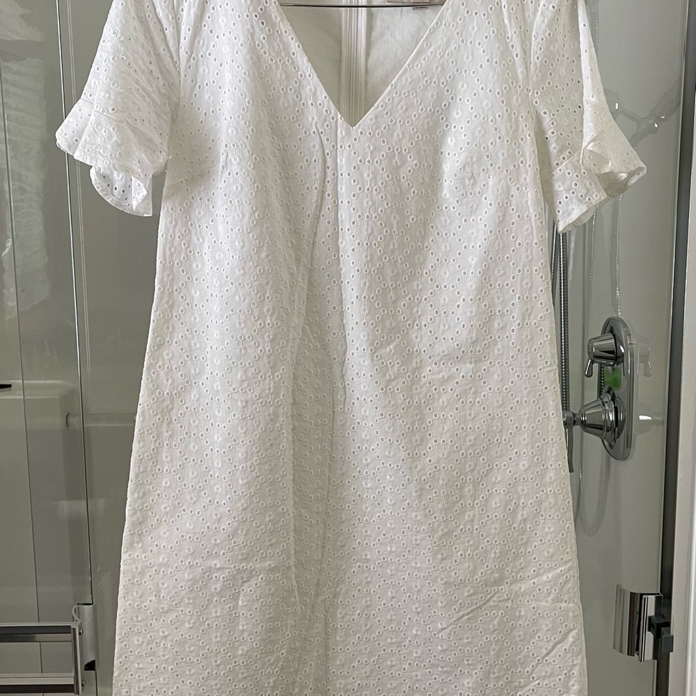 White Eyelet Dress Loft